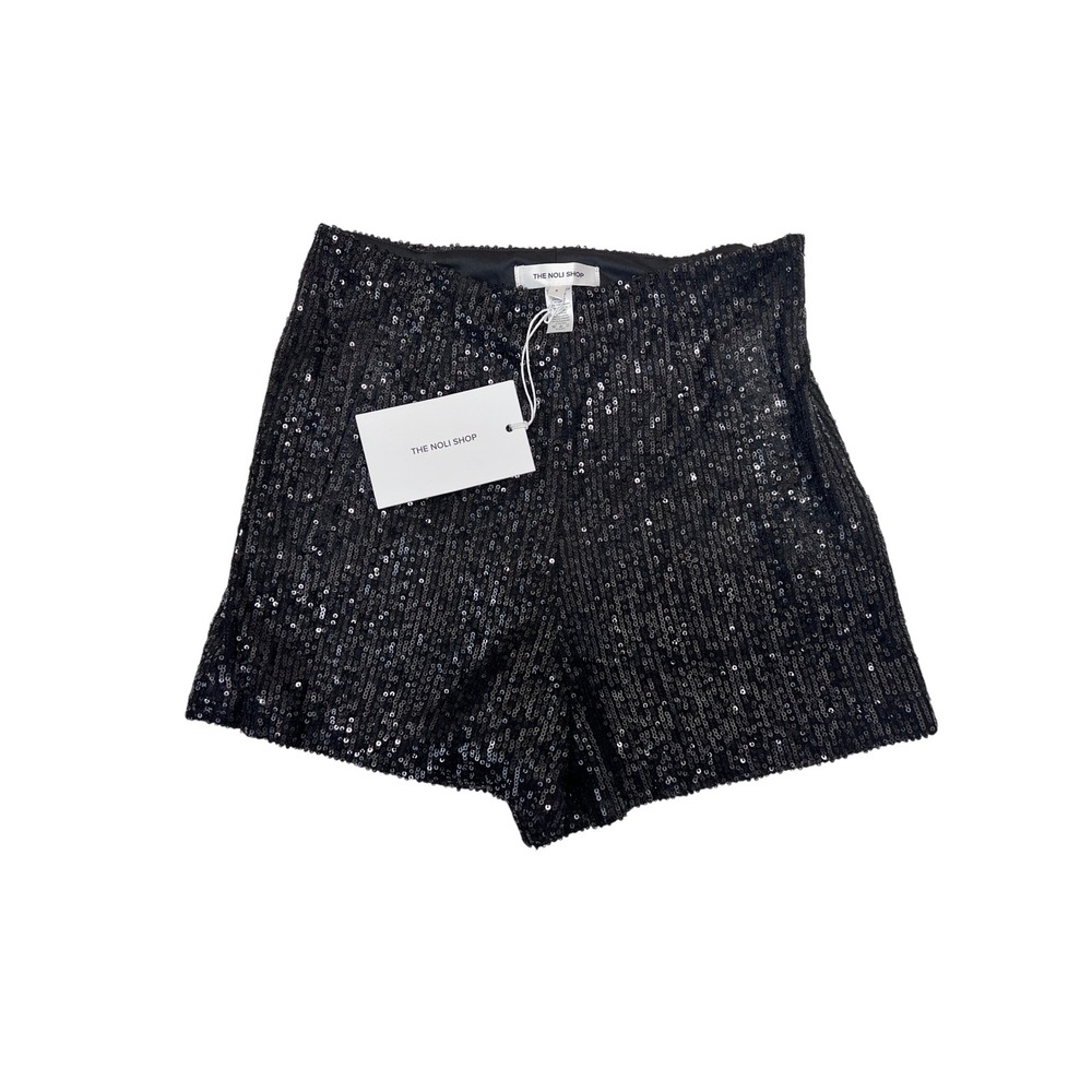 The Noli Shop High Rise Sequin Shorts Womens Size 0 Black NWT NY2990S-BLK-0